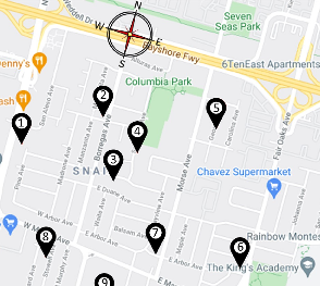 Map of Little Free Library locations in SNAIL
